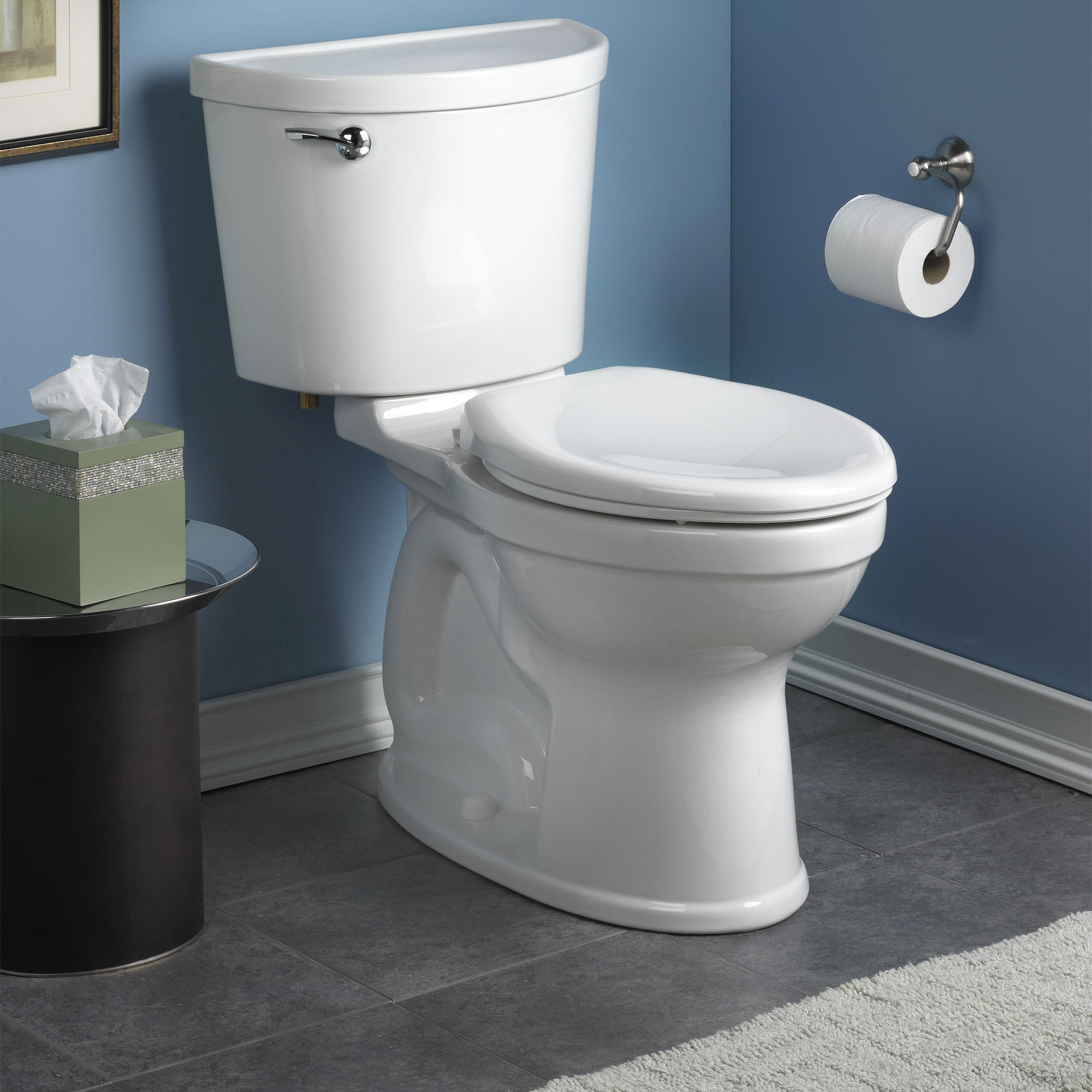 Champion PRO Two Piece 128 gpf 48 Lpf Chair Height Elongated Toilet Less Seat WHITE